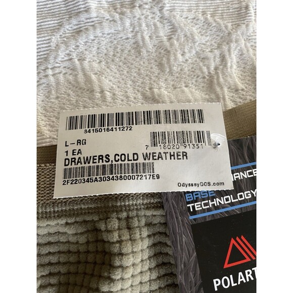 POLARTEC Power Dry Drawers Mid Weight Cold Weather Gen III Olive Large-Reg NWT - Picture 8 of 11